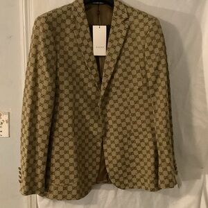Gucci Beige Monogram Jacket